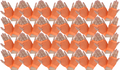 24 Pair Fishnet Gloves Fingerless Wrist Length 70s 80s Costume Party - Orange V563-24PCS-18510-ORANGE