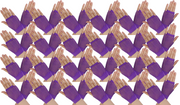 24 Pair Fishnet Gloves Fingerless Wrist Length 70s 80s Costume Party - Purple V563-24PCS-18510-PURPLE