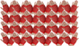 24 Pair Fishnet Gloves Fingerless Wrist Length 70s 80s Costume Party Bulk - Red V563-24PCS-18510-RED