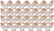 24 Pair Fishnet Gloves Fingerless Wrist Length 70s 80s Costume Party - White V563-24PCS-18510-WHITE