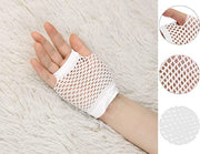 24 Pair Fishnet Gloves Fingerless Wrist Length 70s 80s Costume Party - White V563-24PCS-18510-WHITE