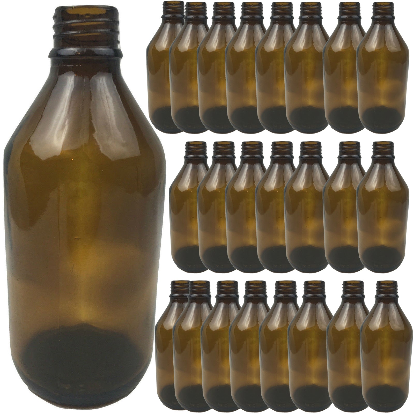 24x 600ml Brown Glass Bottle Plinking Shooting Target Practice without Lids/Caps V563-24PCS-GLASS_PLINKINGTARG