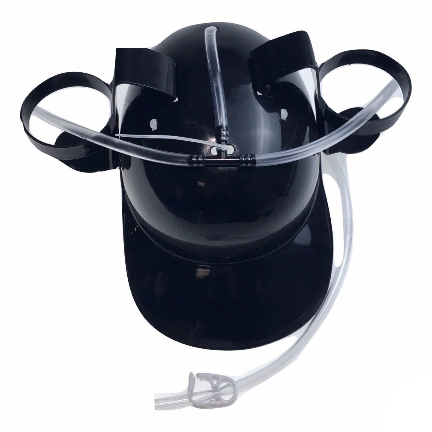 BEER DRINKING HELMET Drink Guzzler Holder Costume Party Hat Oktoberfest - Black V563-2518-BLACK