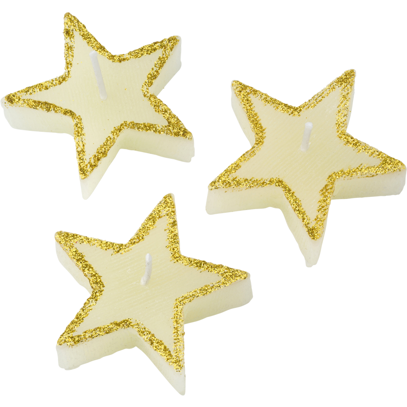 1 Pack of 2 Star Shape Candles Tealight Wedding Crystal Wax V563-27-5657