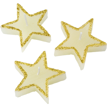 1 Pack of 2 Star Shape Candles Tealight Wedding Crystal Wax V563-27-5657