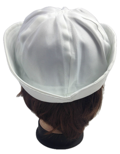 Adult White Sailor Hat Marine Unisex Gob Captain Navy Hen's Night Doughboy Cap V563-28020
