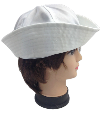 Adult White Sailor Hat Marine Unisex Gob Captain Navy Hen's Night Doughboy Cap V563-28020