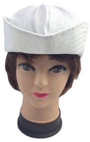 Adult White Sailor Hat Marine Unisex Gob Captain Navy Hen's Night Doughboy Cap V563-28020