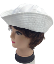 Adult White Sailor Hat Marine Unisex Gob Captain Navy Hen's Night Doughboy Cap V563-28020