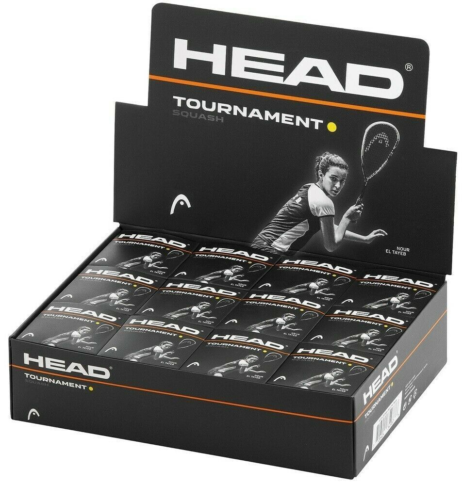 HEAD Tournament Squash Ball Advanced Training Competition Bulk Dozen - 12 Balls V563-287326-12PK