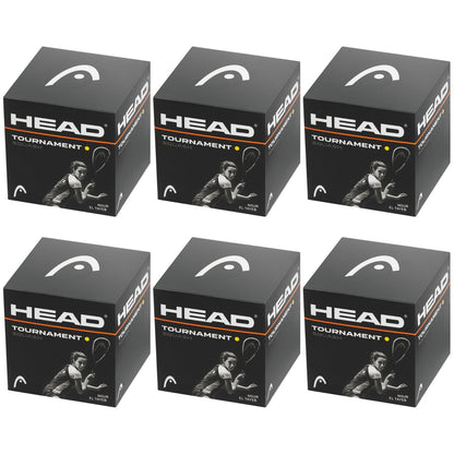 HEAD Tournament Squash Ball Advanced Training Competition Bulk - 6 Balls V563-287326-6PK