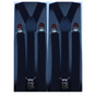 2x Mens Suspenders Braces Adjustable Strong Clip On Elastic Formal Wedding Slim - Black V563-2SLIMSUSPENDERS-BLK