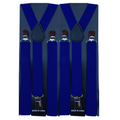 2x Mens Suspenders Braces Adjustable Strong Clip On Elastic Formal Wedding Slim - Blue V563-2SLIMSUSPENDERS-BLU