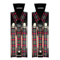2x Mens Suspenders Braces Adjustable Strong Clip On Elastic Formal Wedding Slim - Tartan 2 V563-2SLIMSUSPENDERS-TRTAN2