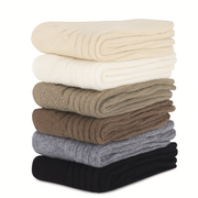 2 Pairs WOOL BLEND SOCKS Ladies Womens Thick Soft Work Thermal Warm Winter - 2-8 V563-2XBR-WBWSKS-SIZE2-8