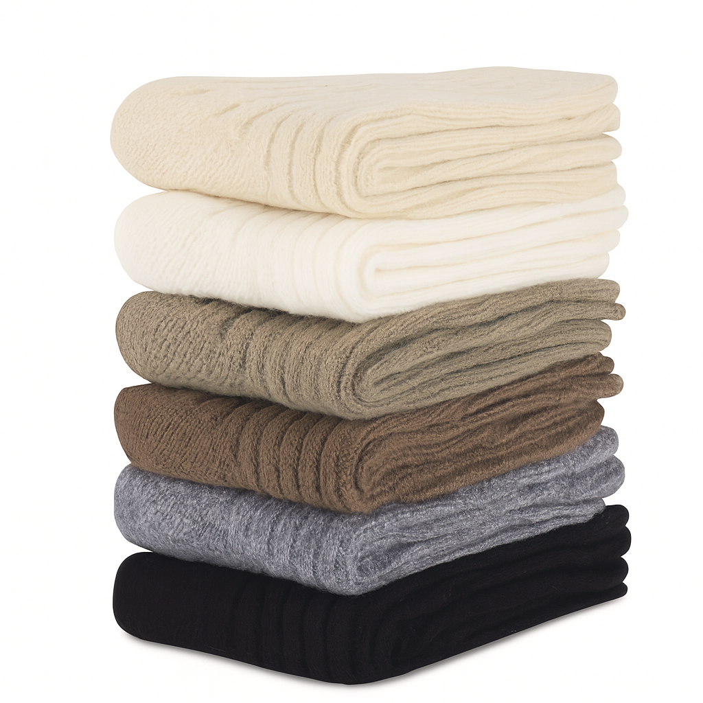 2 Pairs WOOL BLEND SOCKS Ladies Womens Thick Soft Work Thermal Warm Winter - 2-8 V563-2XBR-WBWSKS-SIZE2-8