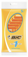 BiC Classic Disposable Sensitive Single Blade Shaving Razor - 1 Pack of 5 V563-3086125705010