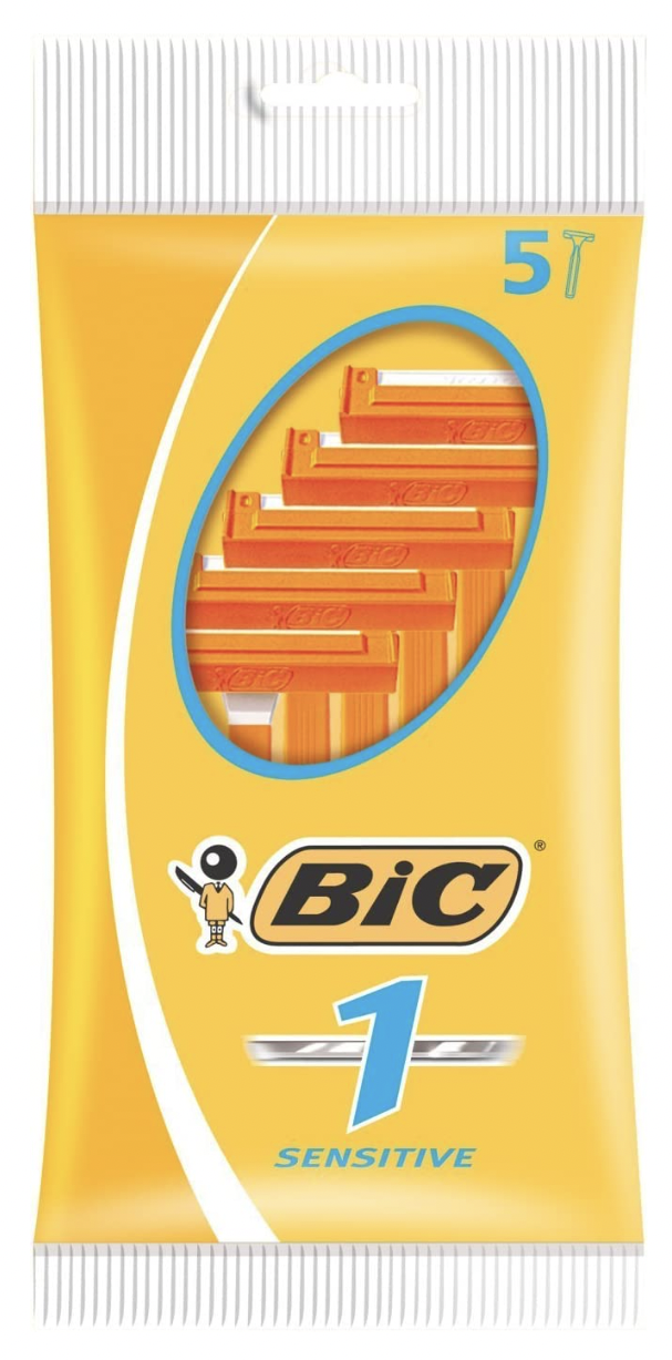 BiC Classic Disposable Sensitive Single Blade Shaving Razor - 1 Pack of 5 V563-3086125705010