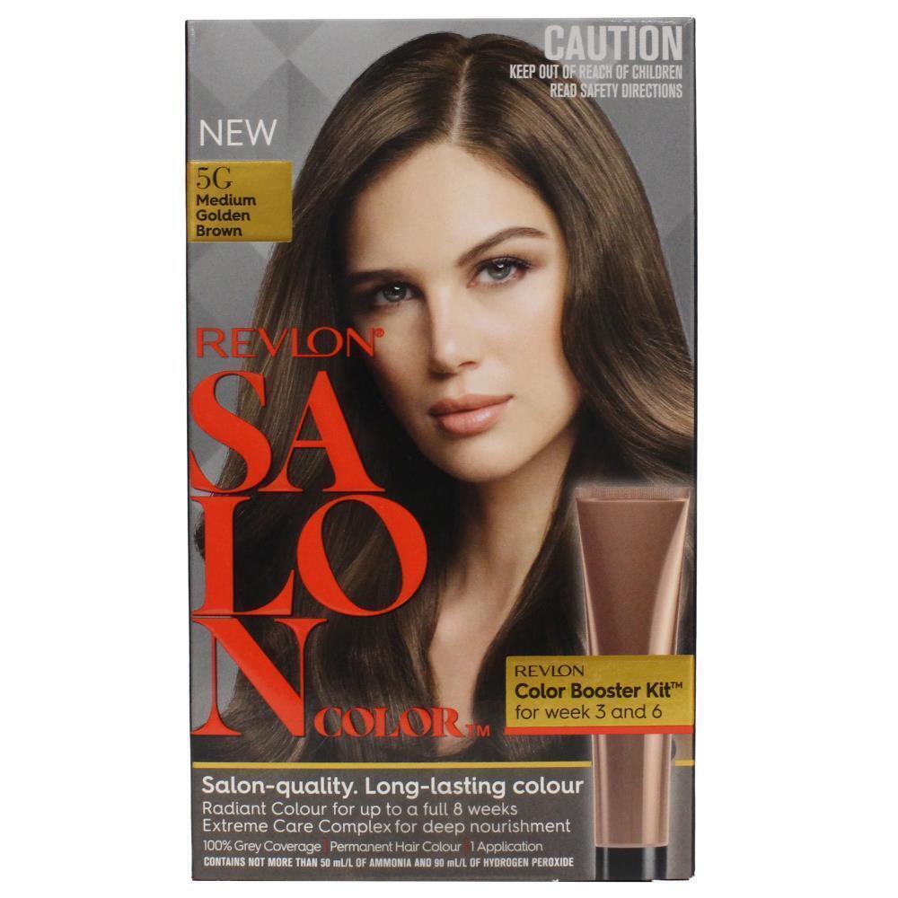 REVLON SALON HAIR COLOR 5G MEDIUM GOLDEN BROWN V563-309975116571-1PCS