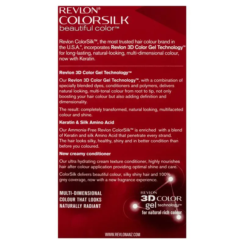 Revlon ColorSilk 20 Brown Black Permanent 3D Hair Colour w/ Keratin - Brown/Black V563-309978695202