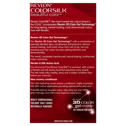 Revlon ColorSilk 20 Brown Black Permanent 3D Hair Colour w/ Keratin - Brown/Black V563-309978695202