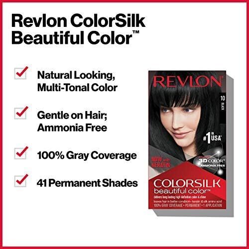 Revlon ColorSilk Beautiful 3D Permanent Hair Colour Keratin - 40 Medium Ash Brown V563-309978695400