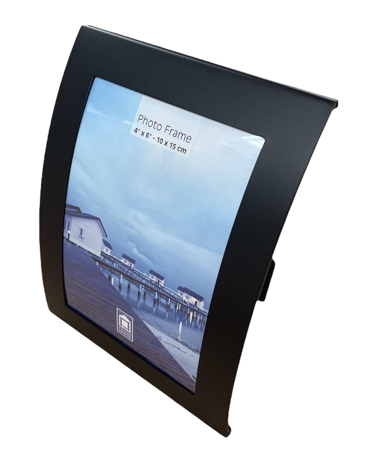 Curve Picture Photo Frame Curved Aluminium Portrait 10cm x 15cm (4"x6") - Black V563-31_771