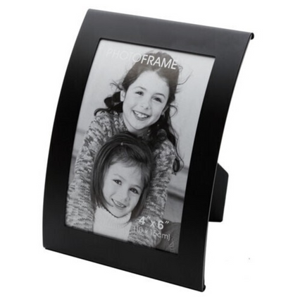 Curve Picture Photo Frame Curved Aluminium Portrait 10cm x 15cm (4"x6") - Black V563-31_771