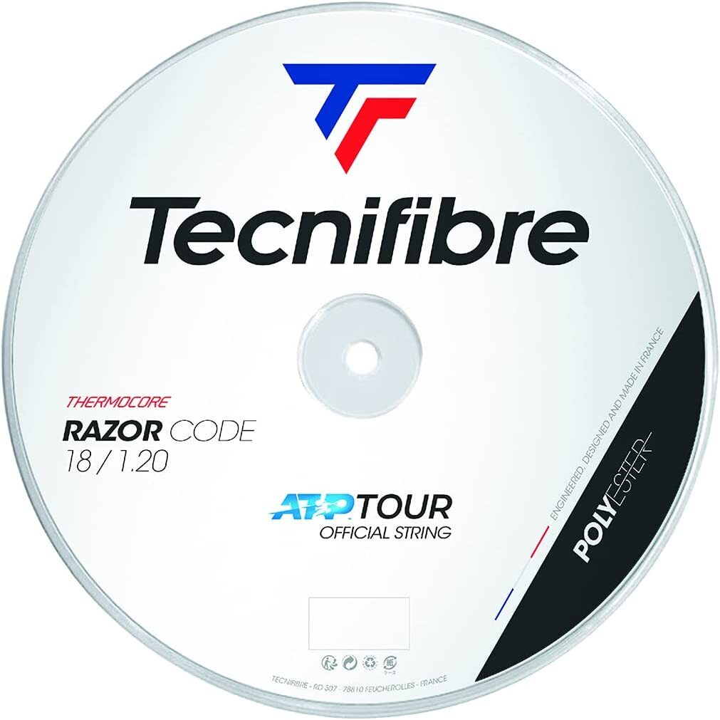 Tecnifibre Razor Code Tennis String Reel 1.20mm 18 Gauge 200m Coil - Blue Strings V563-3490150180368