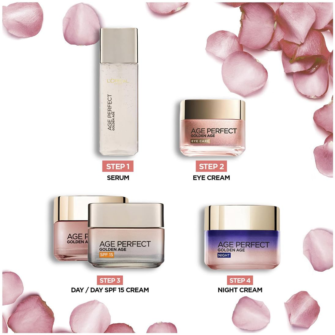 LOreal Paris Golden Age Perfect Rosy Radiant Eye Cream Anti Sagging Mature to Dull Skin 15ml V563-3600523717408