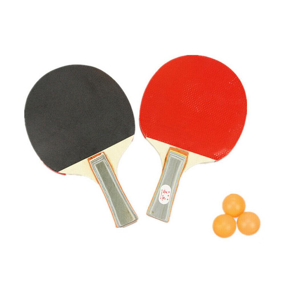 2 Players Table Tennis Set 2 Rackets Bats with 3 Ping Pong Balls Home Sports V563-3642