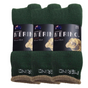 3 Pairs MERINO WOOL SOCKS Mens Heavy Duty Premium Thick Work Socks Cushion - Green - 11-14 V563-3AUSOCKS-GRN-SZE11-14