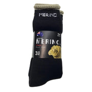 3 Pairs MERINO WOOL SOCKS Mens Heavy Duty Premium Thick Work Socks Cushion - Olive - 11-14 V563-3AUSOCKS-OLVE-SZE11-1