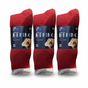 3 Pairs MERINO WOOL SOCKS Mens Heavy Duty Premium Thick Work Socks Cushion - Red - 11-14 V563-3AUSOCKS-RED-SZE11-14