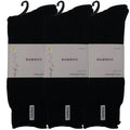 3 Pairs PREMIUM BAMBOO SOCKS Mens Heavy Duty Thick Work Socks BULK Cushion - Black - 11-14 V563-3BBSOX-BLK-SIZE11-14