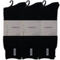 3 Pairs PREMIUM BAMBOO SOCKS Mens Heavy Duty Thick Work Socks BULK Cushion - Black - 7-11 V563-3BBSOX-BLK-SIZE7-11