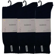 3 Pairs PREMIUM BAMBOO SOCKS Mens Heavy Duty Thick Work Socks BULK Cushion - Navy Blue - 7-11 V563-3BBSOX-NVYBLU-SIZE7-11