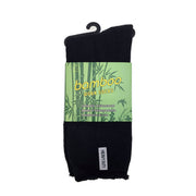 3 Pairs PREMIUM BAMBOO SOCKS Mens Heavy Duty Thick Work Socks Cushion BULK - Black - 6-11 V563-3BSOX-BLK-SIZE6-11