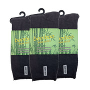 3 Pairs PREMIUM BAMBOO SOCKS Mens Heavy Duty Thick Work Socks Cushion BULK - Charcoal Grey - 11-14 V563-3BSOX-CHRCLGRY-SIZE11-14