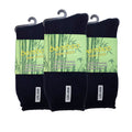 3 Pairs PREMIUM BAMBOO SOCKS Mens Heavy Duty Thick Work Socks Cushion BULK - Navy Blue - 6-11 V563-3BSOX-NVYBLU-SIZE6-11