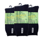 3 Pairs PREMIUM BAMBOO SOCKS Mens Heavy Duty Thick Work Socks Cushion BULK - Navy Blue - 6-11 V563-3BSOX-NVYBLU-SIZE6-11