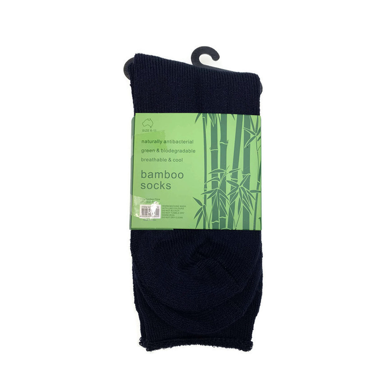 3 Pairs PREMIUM BAMBOO SOCKS Mens Heavy Duty Thick Work Socks Cushion BULK - Navy Blue - 6-11 V563-3BSOX-NVYBLU-SIZE6-11