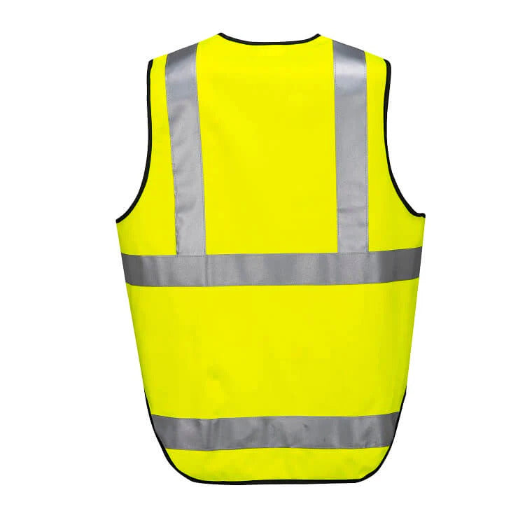 3x HUSKI Hi Vis Patrol Vest 3M Tape Safety Workwear High Visibility Bulk - Yellow - L V563-3HUSKIVEST-YELLOW-L