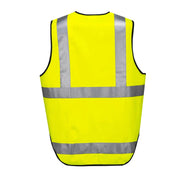 3x HUSKI Hi Vis Patrol Vest 3M Tape Safety Workwear High Visibility Bulk - Yellow - XL V563-3HUSKIVEST-YELLOW-XL