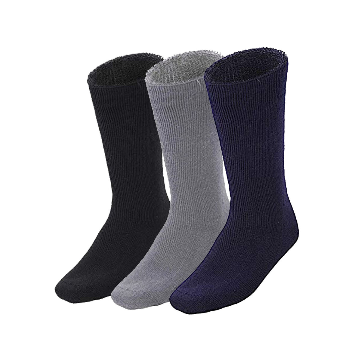 3 Pairs BAMBOO SOCKS Mens Heavy Duty Premium Thick Work Socks Cushion BULK - Assorted Colour Pack - 6-11 V563-3MBSKS-ACOLOUR-SIZE6-11