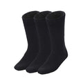 3 Pairs BAMBOO SOCKS Mens Heavy Duty Premium Thick Work Socks Cushion BULK - Black - 11-14 V563-3MBSKS-BLK-SIZE11-14