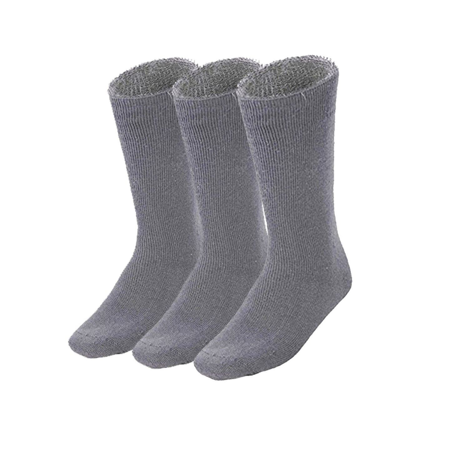 3 Pairs BAMBOO SOCKS Mens Heavy Duty Premium Thick Work Socks Cushion BULK - Charcoal Grey - 11-14 V563-3MBSKS-CHRCLGRY-SIZE11-14