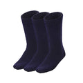 3 Pairs BAMBOO SOCKS Mens Heavy Duty Premium Thick Work Socks Cushion BULK - Navy Blue - 6-11 V563-3MBSKS-NVYBLU-SIZE6-11