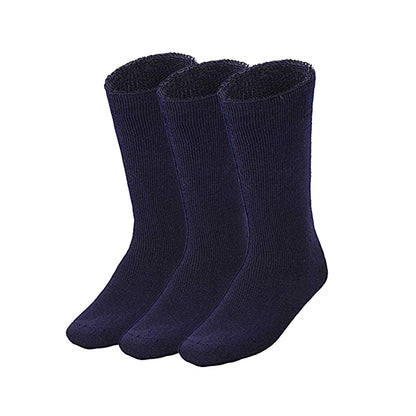 3 Pairs BAMBOO SOCKS Mens Heavy Duty Premium Thick Work Socks Cushion BULK - Navy Blue - 6-11 V563-3MBSKS-NVYBLU-SIZE6-11
