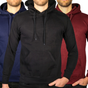 3x Adult Mens 100% Cotton Fleece Hoodie Jumper Pullover Sweater Warm Sweatshirt - XL V563-3PCSSANNFIELD-ASST-XL